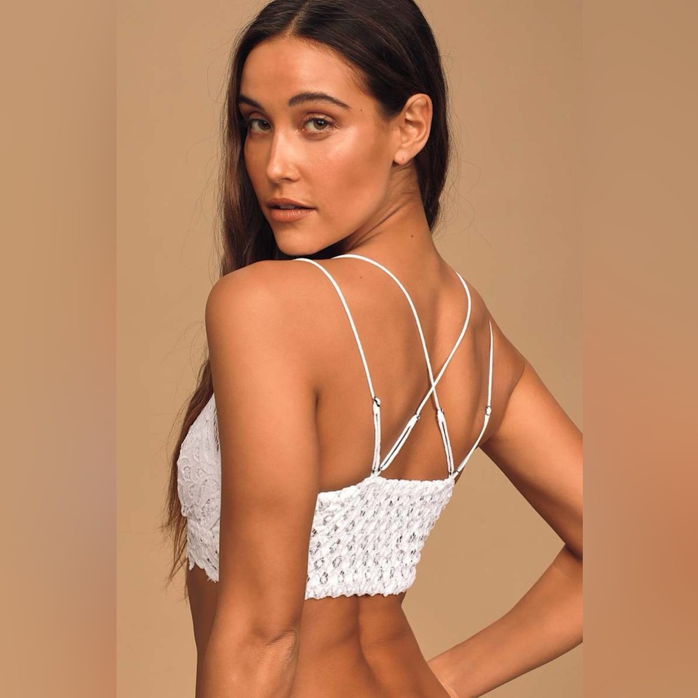 FREE PEOPLE Adella Lace Bralette Size Large NWT - Picture 2 of 12